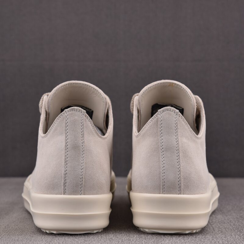 (BEST) Rick Owens Jumbo Laced Low Suede 'PEARL MILK' Sneakers