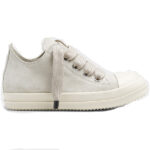(BEST) Rick Owens Jumbo Laced Low Suede 'PEARL MILK' Sneakers