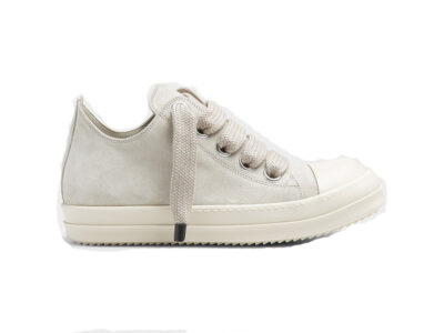 (BEST) Rick Owens Jumbo Laced Low Suede 'PEARL MILK' Sneakers