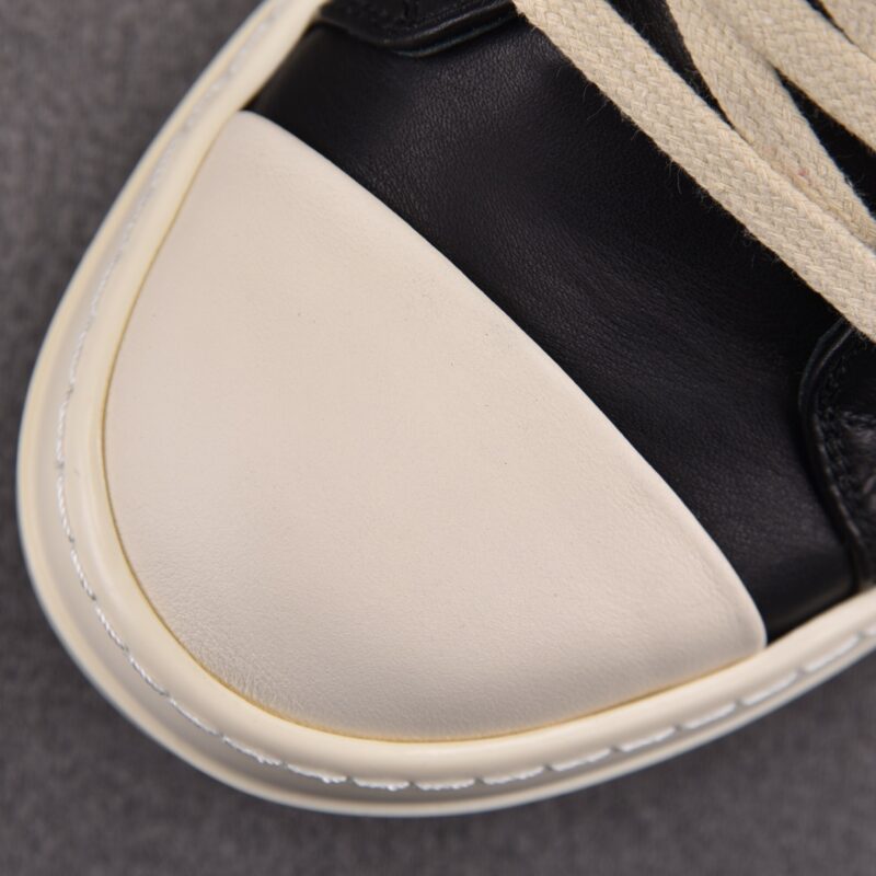 (BEST) Rick Owens Leather Low In Black Sneakers