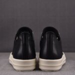 (BEST) Rick Owens Leather Low In Black Sneakers