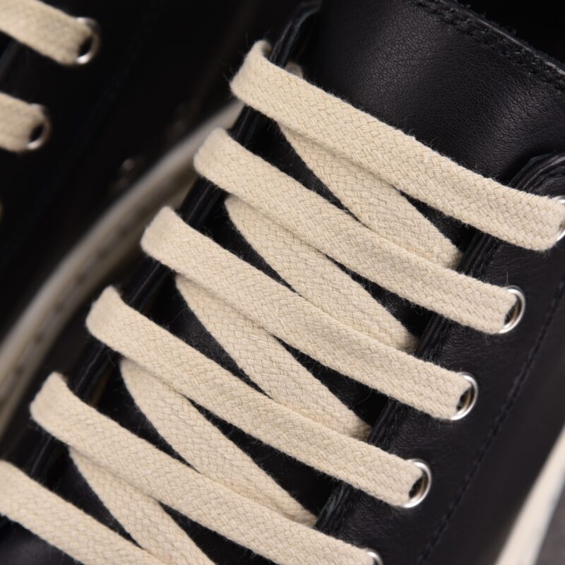 (BEST) Rick Owens Leather Low In Black Sneakers