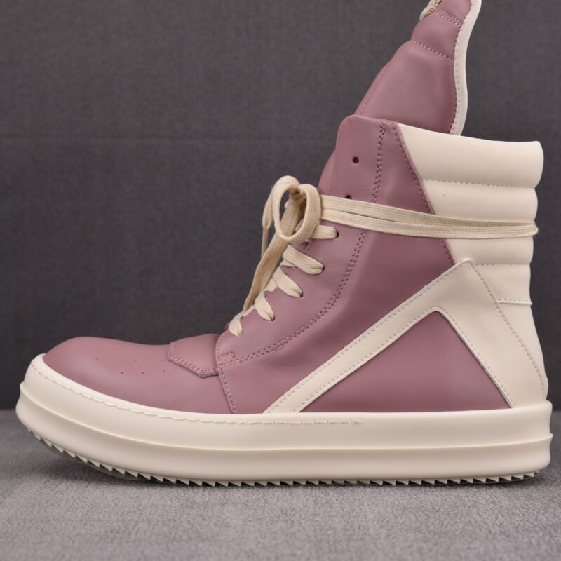 (BEST) Rick Owens Lido Geobasket Leather 'IN PINK' Sneakers