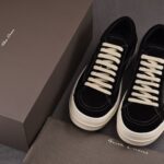 (BEST) Rick Owens Luxor Suede Vintage ‘All Black’ Sneakers
