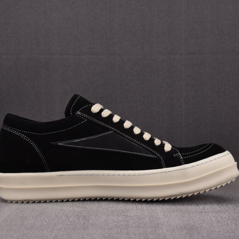 (BEST) Rick Owens Luxor Suede Vintage ‘All Black’ Sneakers