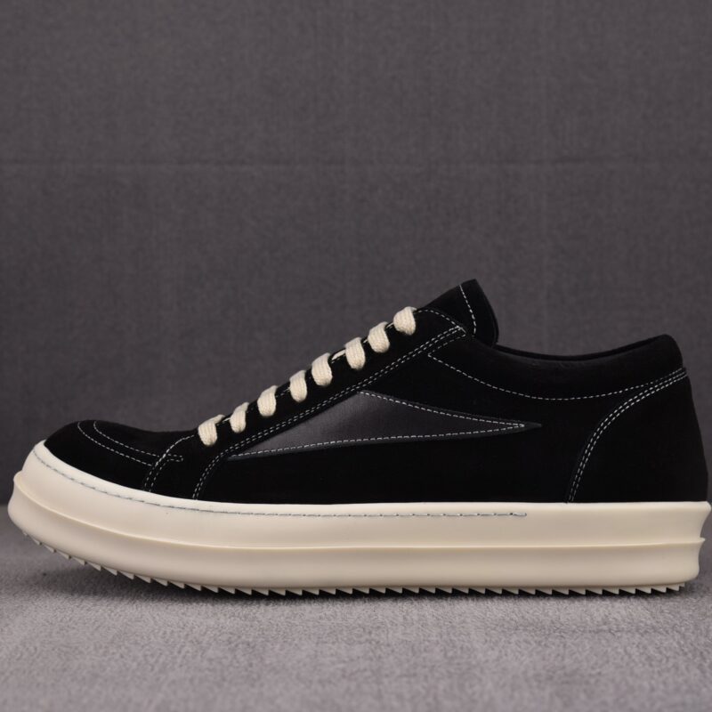 (BEST) Rick Owens Luxor Suede Vintage ‘All Black’ Sneakers