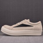 (BEST) Rick Owens Luxor Suede Vintage ‘Milk White Black’ Sneakers