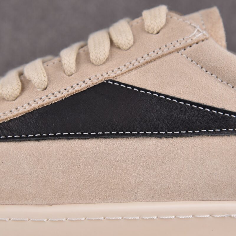 (BEST) Rick Owens Luxor Suede Vintage ‘Milk White Black’ Sneakers