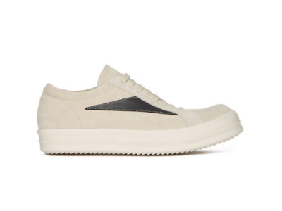 (BEST) Rick Owens Luxor Suede Vintage ‘Milk White Black’ Sneakers