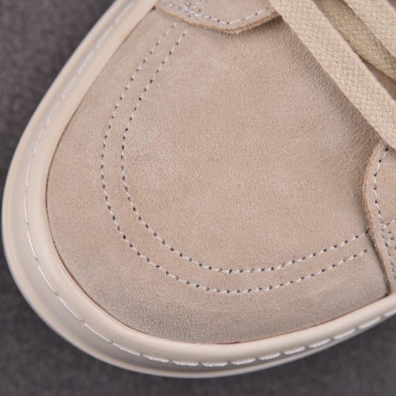 (BEST) Rick Owens Luxor Suede Vintage ‘Milk White Black’ Sneakers