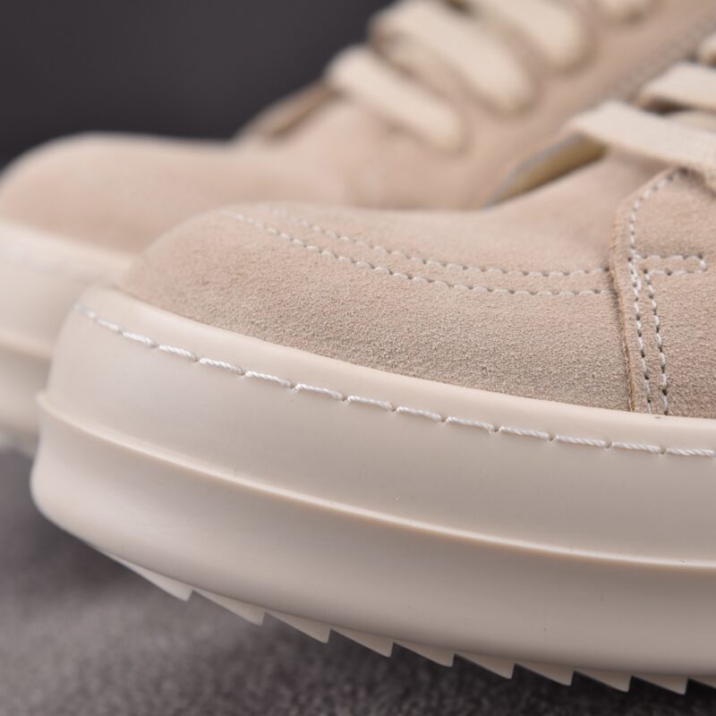 (BEST) Rick Owens Luxor Suede Vintage ‘Milk White Black’ Sneakers