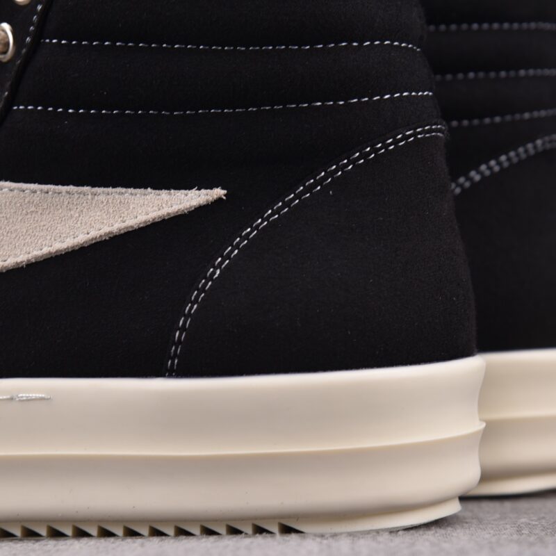 (BEST) Rick Owens Porterville DRKSHDW Vintage High Canvas 'Black Milk' Sneakers
