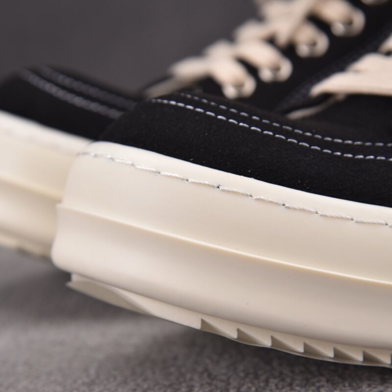 (BEST) Rick Owens Porterville DRKSHDW Vintage High Canvas 'Black Milk' Sneakers