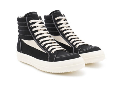 (BEST) Rick Owens Porterville DRKSHDW Vintage High Canvas 'Black Milk' Sneakers