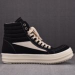(BEST) Rick Owens Porterville DRKSHDW Vintage High Canvas 'Black Milk' Sneakers