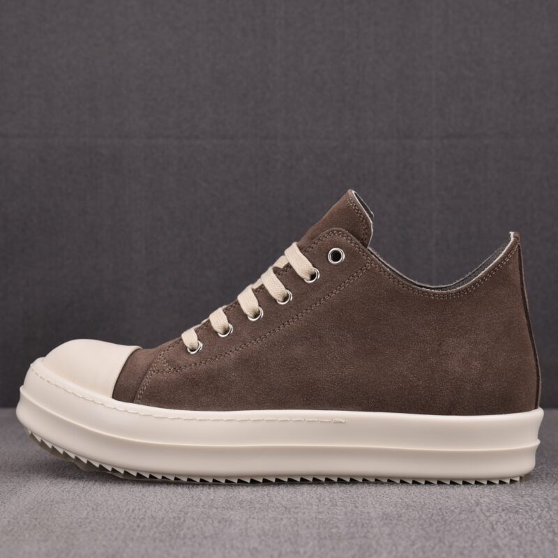 (BEST) Rick Owens Strobe Suede 'Brown' Sneakers