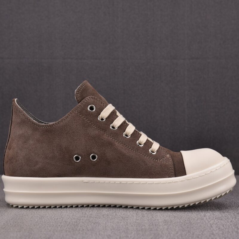 (BEST) Rick Owens Strobe Suede 'Brown' Sneakers