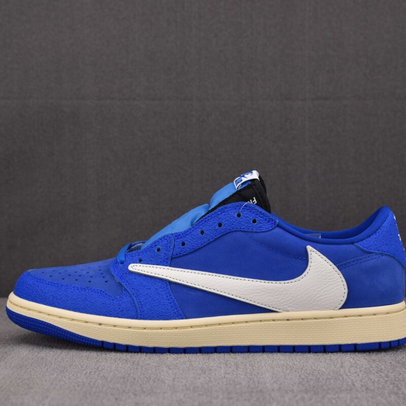 (BEST) Travis Scott x Air Jordan 1 Low OG SP Suede 'Fragment Deep Blue'