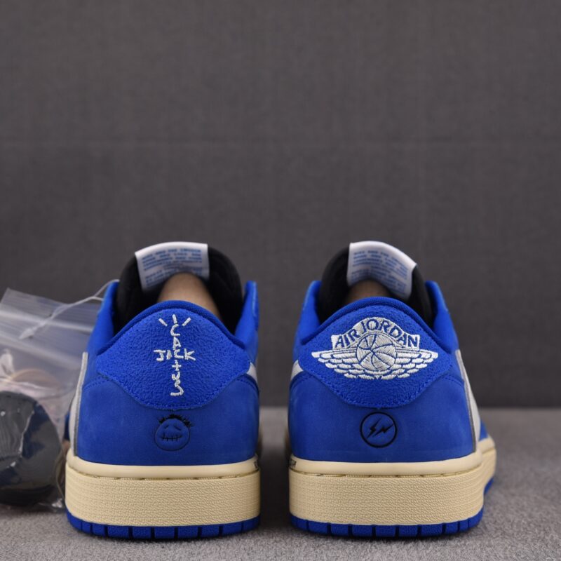 (BEST) Travis Scott x Air Jordan 1 Low OG SP Suede 'Fragment Deep Blue'