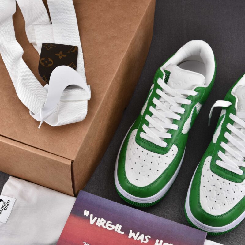 (BEST) Nike Air Force 1 Low x Louis Vuitton By Virgil Abloh ‘White Green’