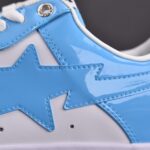 (BEST) A Bathing Ape Bape Sta Patent Leather 'BLUE WHITE'