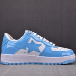 (BEST) A Bathing Ape Bape Sta Patent Leather 'BLUE WHITE'