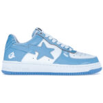 (BEST) A Bathing Ape Bape Sta Patent Leather 'BLUE WHITE'