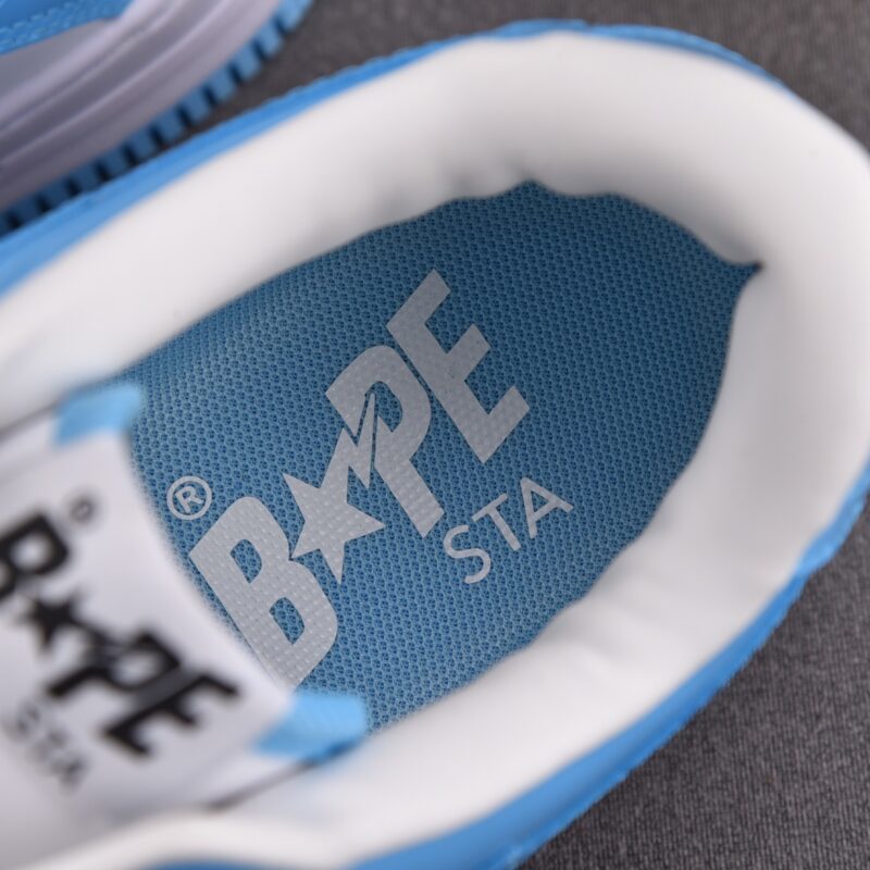 (BEST) A Bathing Ape Bape Sta Patent Leather 'BLUE WHITE'