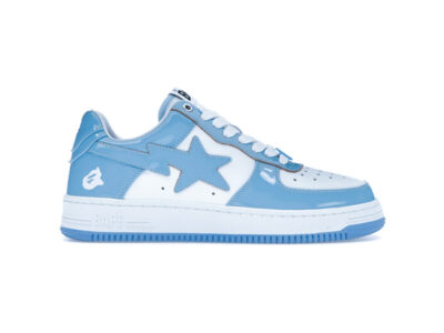 (BEST) A Bathing Ape Bape Sta Patent Leather 'BLUE WHITE'