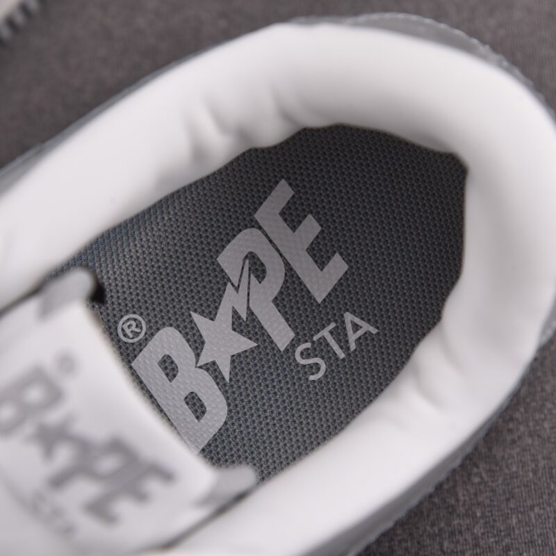 (BEST) A Bathing Ape Bape Sta Patent Leather 'WHITE GREY' (2023)