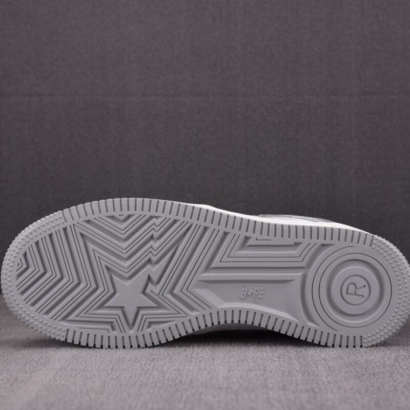 (BEST) A Bathing Ape Bape Sta Patent Leather 'WHITE GREY' (2023)