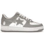 (BEST) A Bathing Ape Bape Sta Patent Leather 'WHITE GREY' (2023)