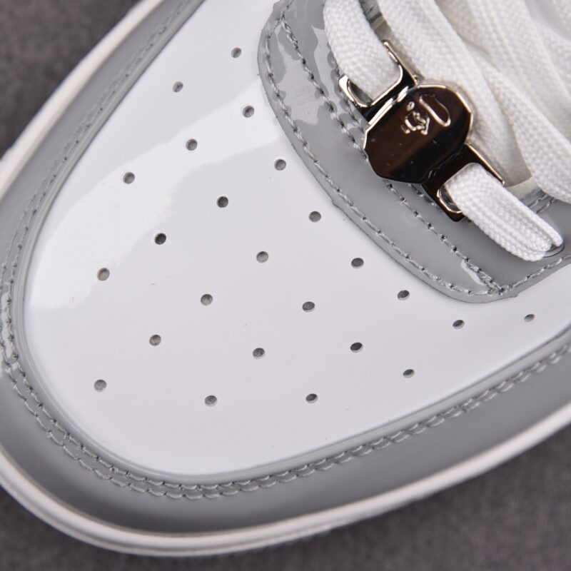 (BEST) A Bathing Ape Bape Sta Patent Leather 'WHITE GREY' (2023)