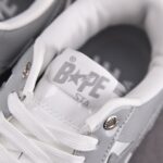 (BEST) A Bathing Ape Bape Sta Patent Leather 'WHITE GREY' (2023)