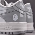 (BEST) A Bathing Ape Bape Sta Patent Leather 'WHITE GREY' (2023)