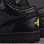 (BEST) Air Jordan 1 Low 'BLACK ELEPHANT PRINT'