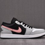 (BEST) Air Jordan 1 Low 'BLACK GREY PINK'
