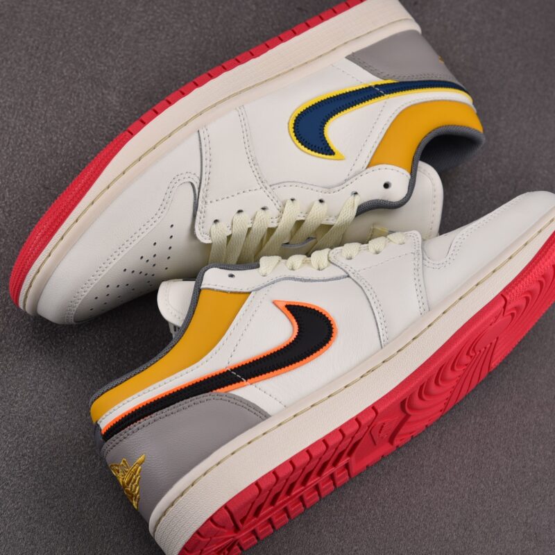 (BEST) Air Jordan 1 Low Premium 'SAIL YELLOW OCHRE'