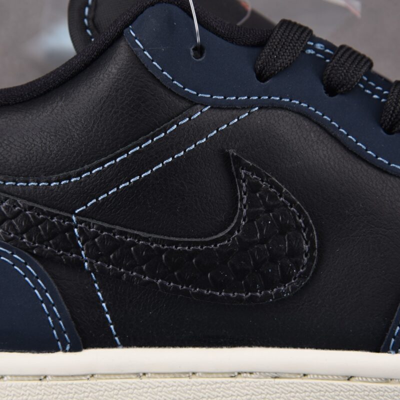 (BEST) Air Jordan 1 Low SE Black 'DARK OBSIDIAN SNAKESKIN'