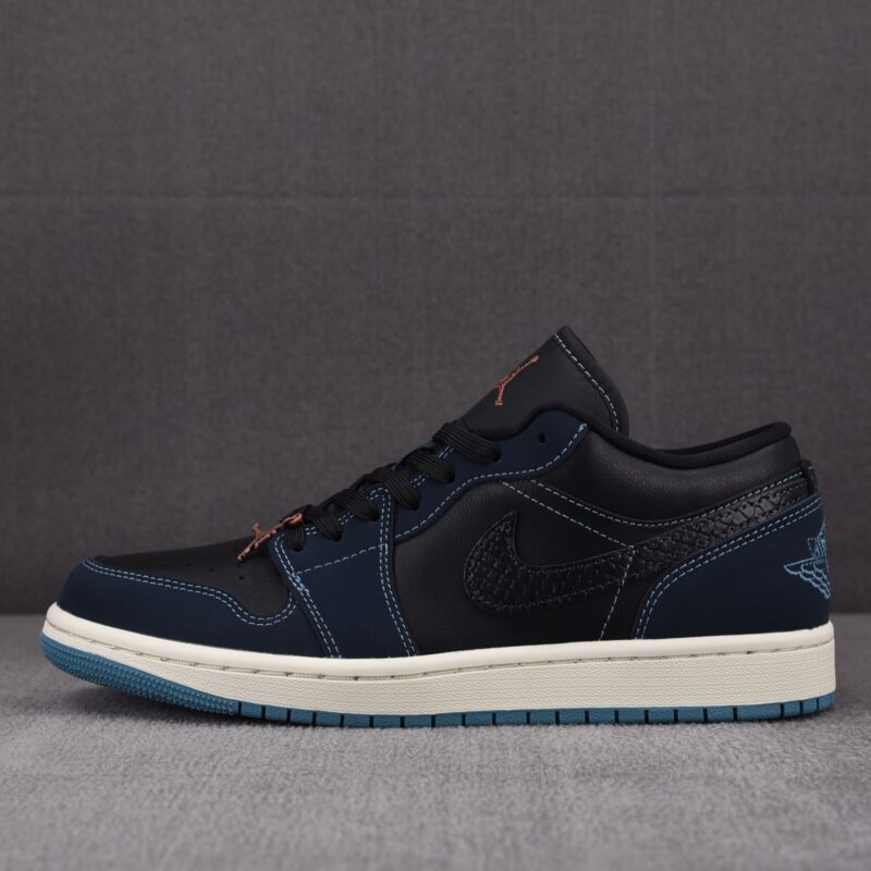(BEST) Air Jordan 1 Low SE Black 'DARK OBSIDIAN SNAKESKIN'