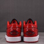 (BEST) Air Jordan 1 Low SE Patent 'VARSITY RED BLACK'