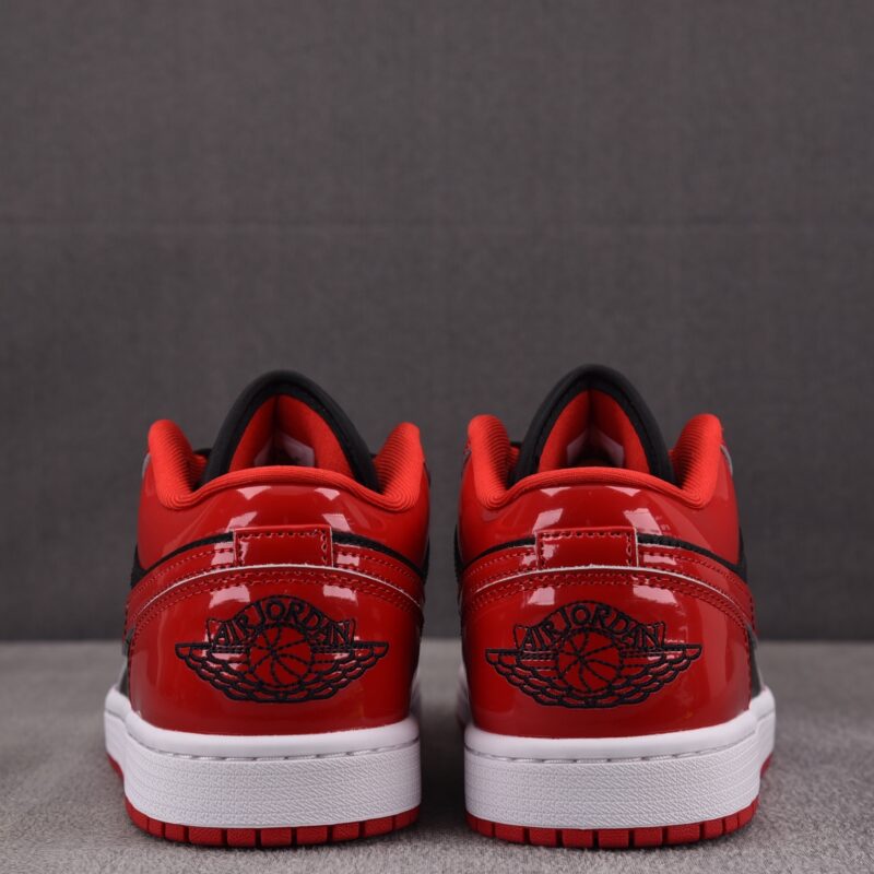 (BEST) Air Jordan 1 Low SE Patent 'VARSITY RED BLACK'