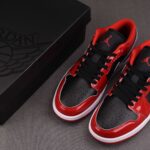 (BEST) Air Jordan 1 Low SE Patent 'VARSITY RED BLACK'