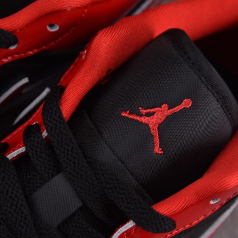 (BEST) Air Jordan 1 Low SE Patent 'VARSITY RED BLACK'