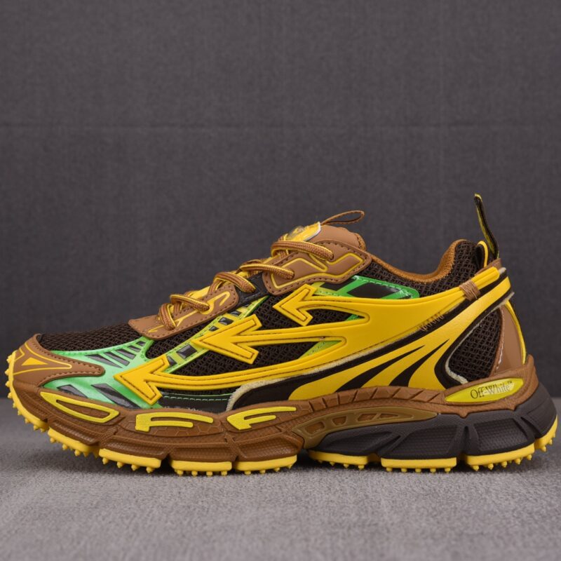 (BEST) OFF-WHITE Be Right Back Sneakers 'BLACK BROWN YELLOW'