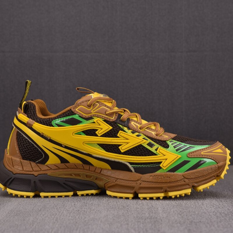 (BEST) OFF-WHITE Be Right Back Sneakers 'BLACK BROWN YELLOW'