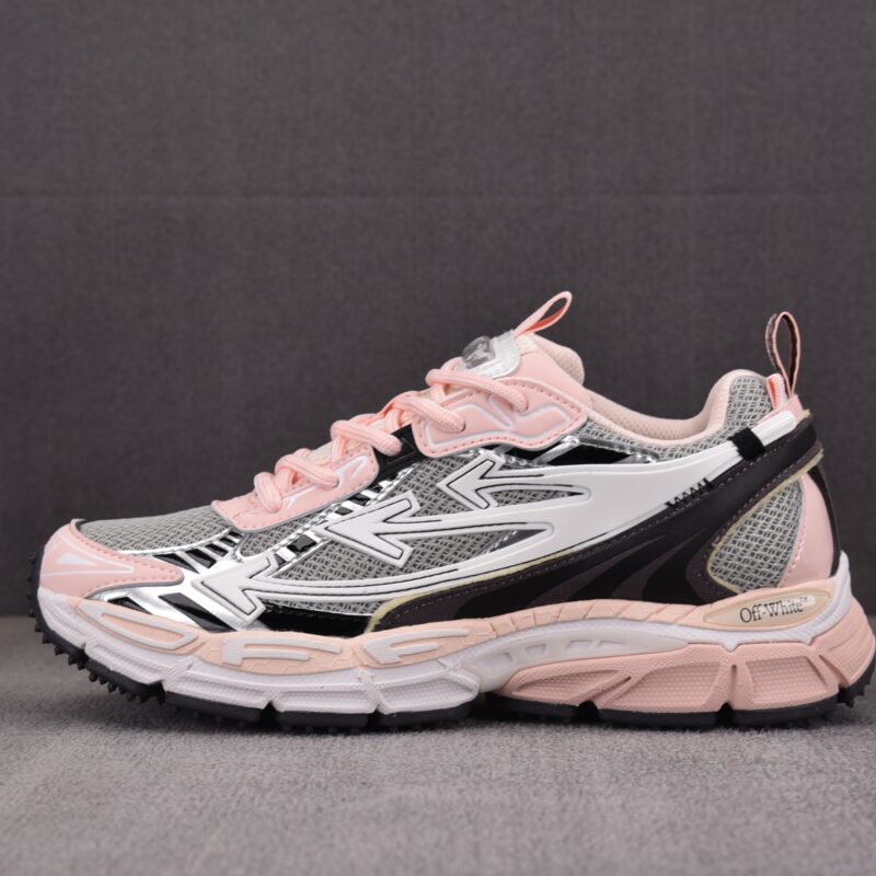 (BEST) OFF-WHITE Gray & Pink Be Right Back Sneakers