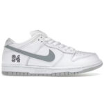 (BEST) Nike SB Dunk Low Supreme 94 'WHITE METALLIC SILVER'
