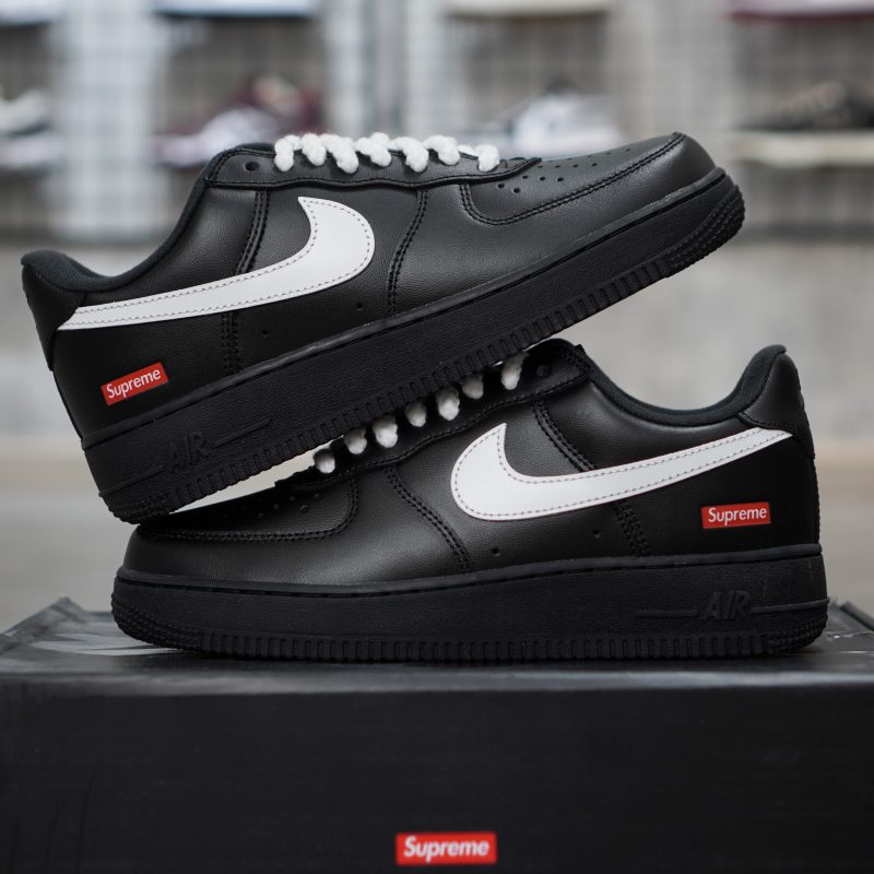 (BEST) Supreme x Air Force 1 Low 'BLACK WHITE'