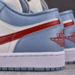 (BEST) Air Jordan 1 Low 'BLUE WHISPER DUNE RED'